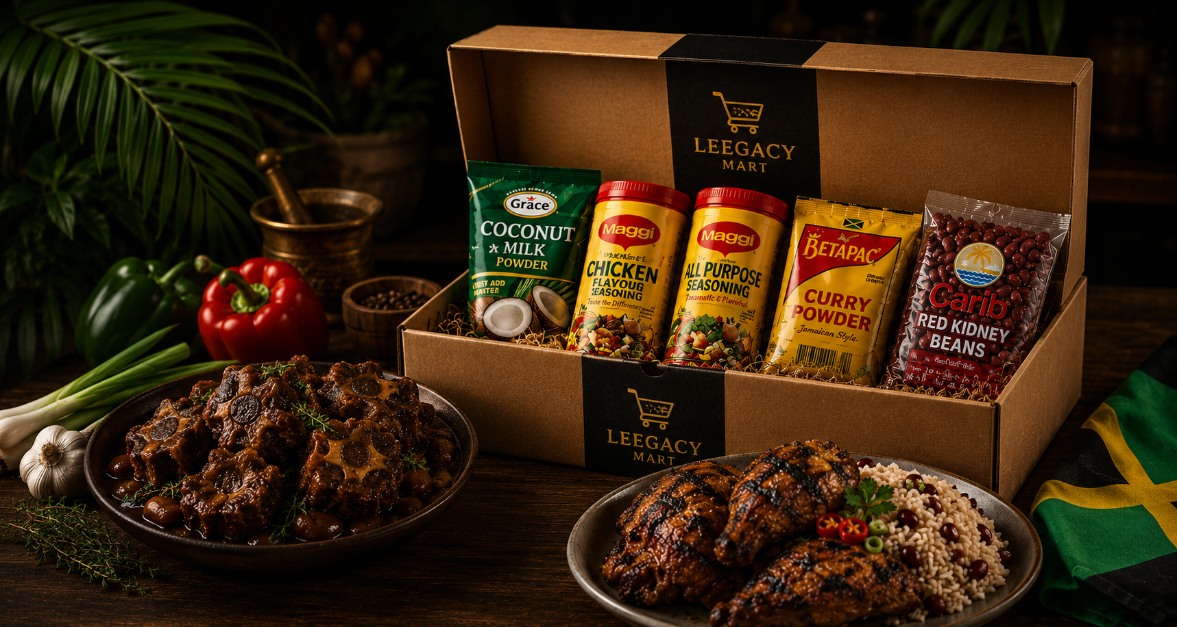 Leegacy Mart — Authentic Jamaican grocery box